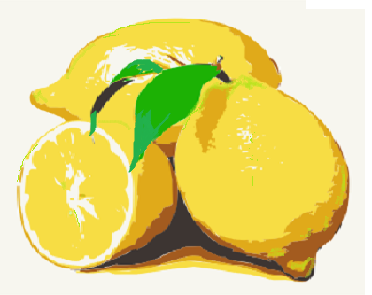 picture of lemons and a cut lemon half