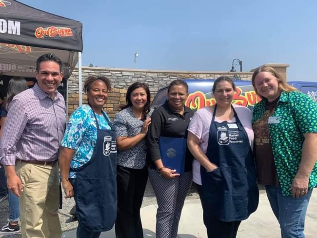 Dee Denton, San Bernardino County Master Gardener and Master Food Preserver Coordinator, 2nd from right