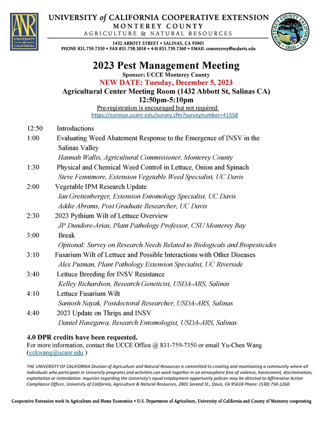 2023 Pest Management Meeting DEC5