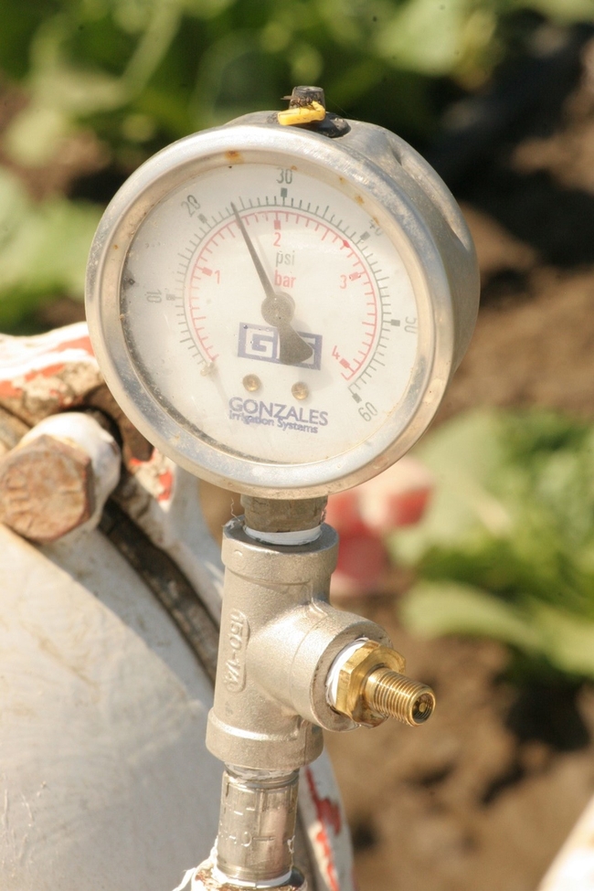 Monitoring pressure ensures that irrigation systems are operating optimally