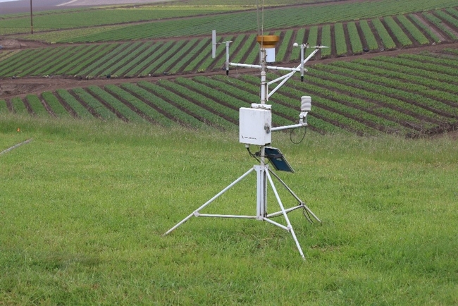 Weather stations which collect evapotranspiration data can be used to estimate how much water a crop requires