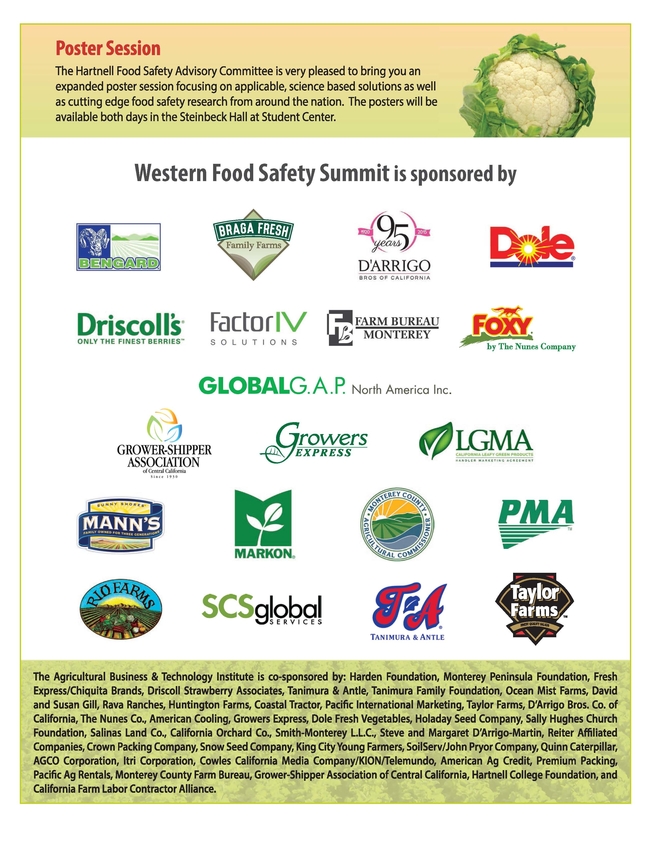 Western Food Safety Summit flier Page 2