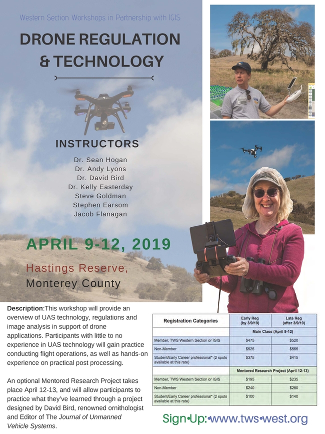 Flier - Hastings Drones for Biologists Wkshp April 2019