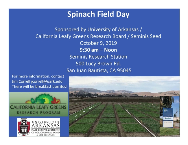 Spinach Field Day