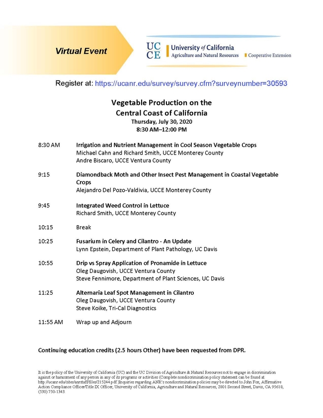 Vegetable Meeting Agenda Jul20