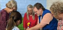 Teaching vermicomposting (composting using worms) at a local library. for The Stanislaus Sprout Blog