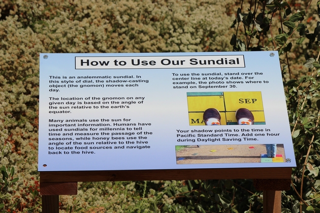 Sign describing the Haven' sundial