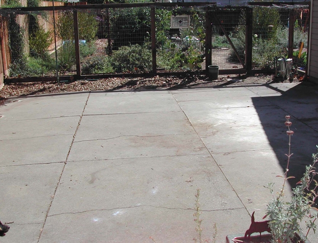 Concrete patio before tear-out