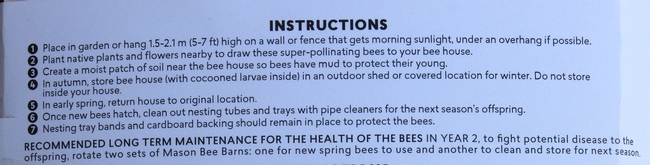 Bambeco bee house 2019 instructions page 2