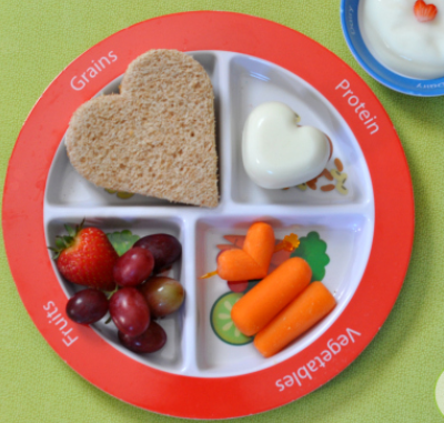 MyPlate with Hearts