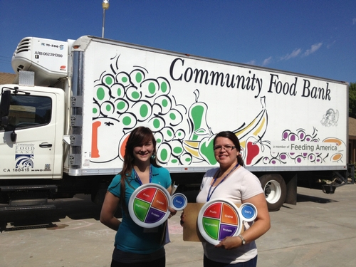 Nutrition Educators, Kaili Acosta and Nancy Zumkeller are ready to talk with families about eating healthy on a budget!