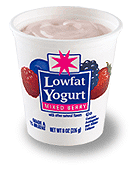 dairy cup of low-fat yogurt