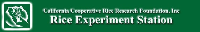 California Cooperative Rice Research Foundation, Inc. Rice Experiment Station banner