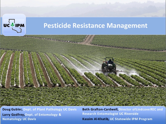 Screen shot of the pesticide resistance online course