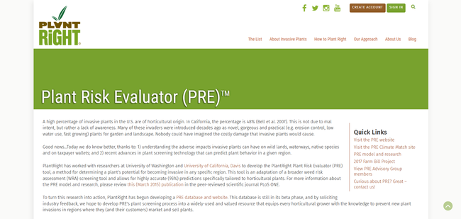 Plant Risk Evaluator (PRE)TM – PlantRight