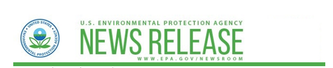 Logo and header for US EPA news release