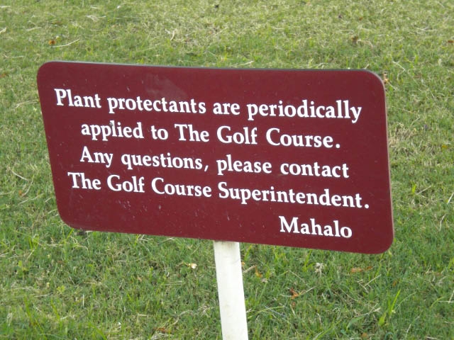 Plant protectants sign. (photo by Karen Metz)