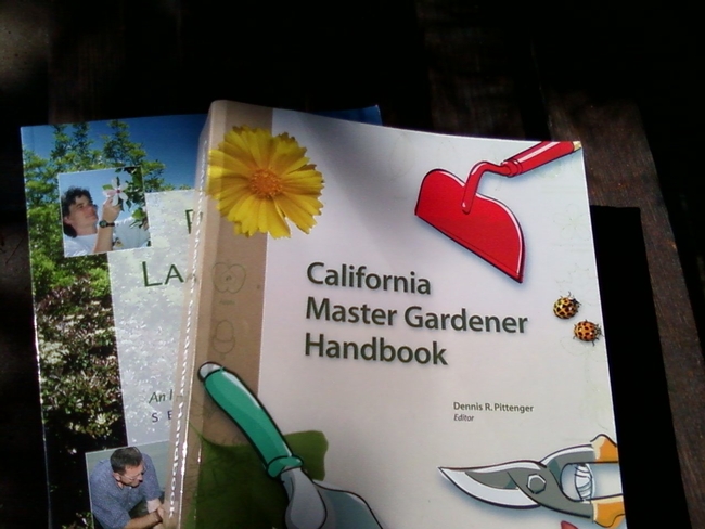 California Master Gardener Handbook and Pests of the Landscape Trees and Shrubs manuals. (photo by Kathy Low)