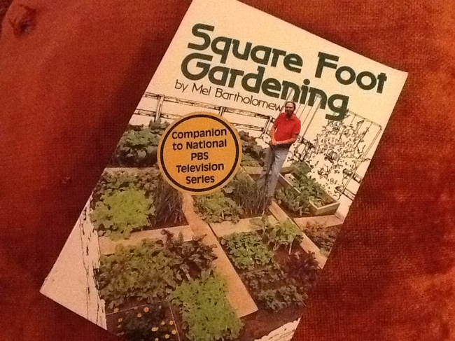 Cover of Square Foot Gardening. (photo by Cheryl Potts)