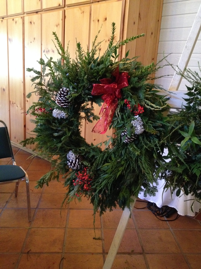 Wreath created as a thank you for supporter of the event.