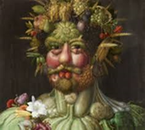 Image: Italian painting of Vertumnus (god of seasons) by Giuseppe Arcimboldo