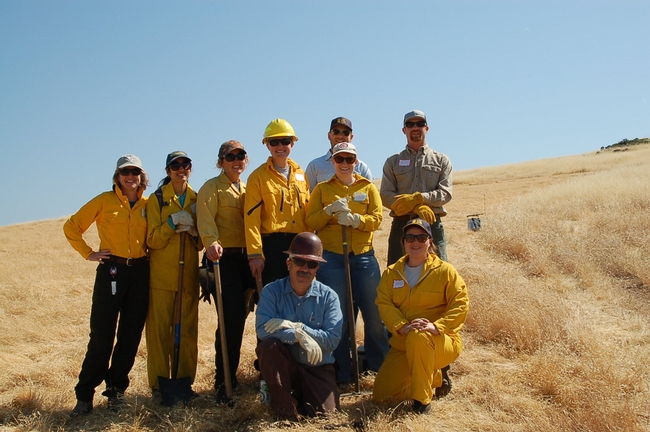 UCCE at SFREC for a prescribed fire workshop (Photo courtesy of Kate Wilkin)