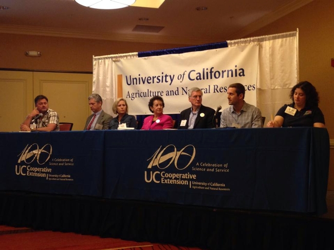 A panel discusses the future of agriculture in California.