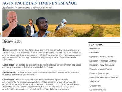 Ag in Uncertain Times en español Web site.