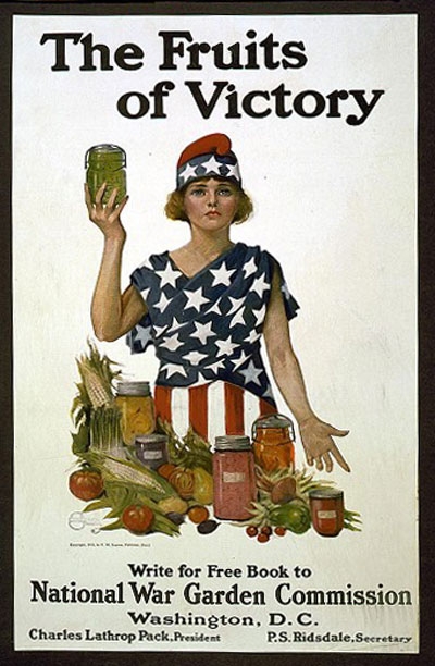 Vintage World War I Victory Garden poster.