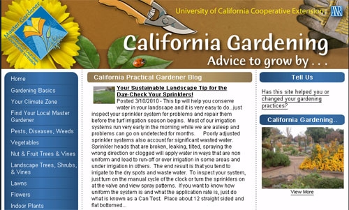 California Gardening Web site.