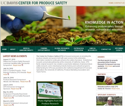 The UC Center for Produce Safety to receive substantial research funds from USDA.