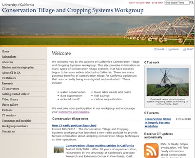 New conservation tillage website.