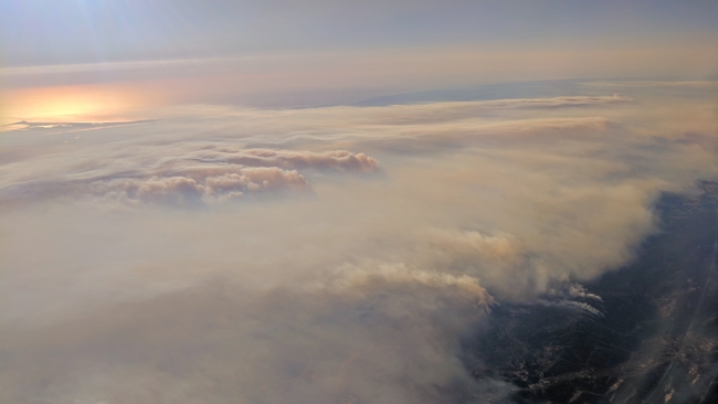 Aerial view of smoke from the 2017 fires in Napa and Sonoma counties. (Photo: Wikimedia Commons, CC BY-SA 4.0)