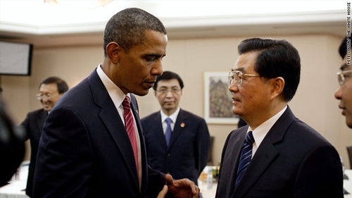Chinese president Hu Jintau visited President Obama at the White House last week.