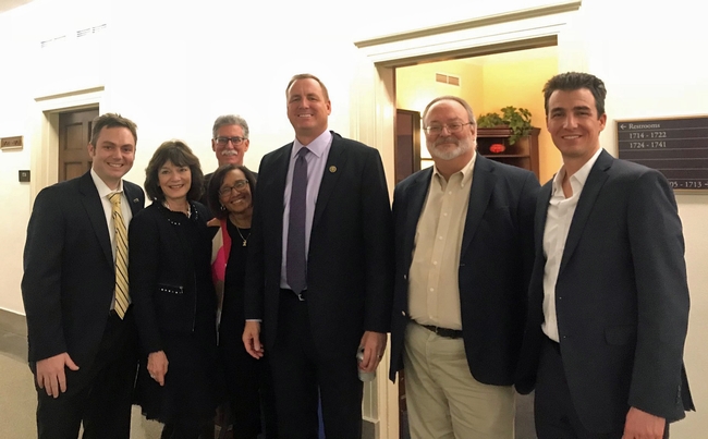 From left, Minto, Peltier, Mellano, Dillard, Jeff Denham (whose district includes San Joaquin and Stanislaus counties), Gilless and