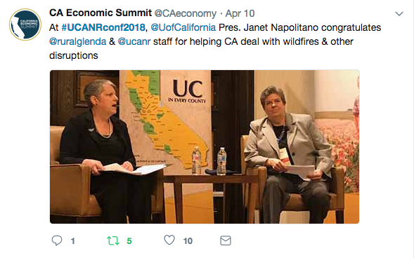 CA Econ tweet Napolitano