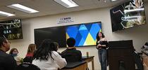 UC Davis student entomologist Sol Wantz begins her presentation on 