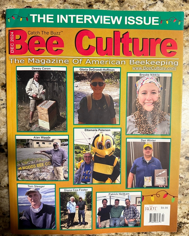 Cover of the December edition of Bee Culture features 