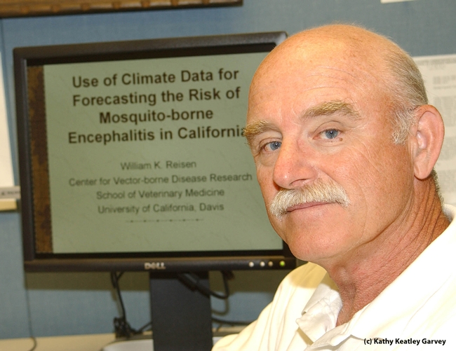 UC Davis research entomologist William Reisen. (Photo by Kathy Keatley Garvey)