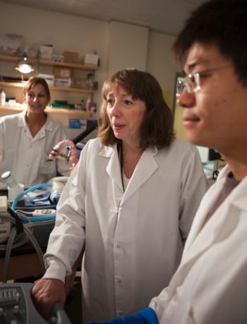 Lisa Mahakian, Katherine Ferrara and Xiaowen Hu. (Photo Courtesy of the UC Davis College of Engineering)