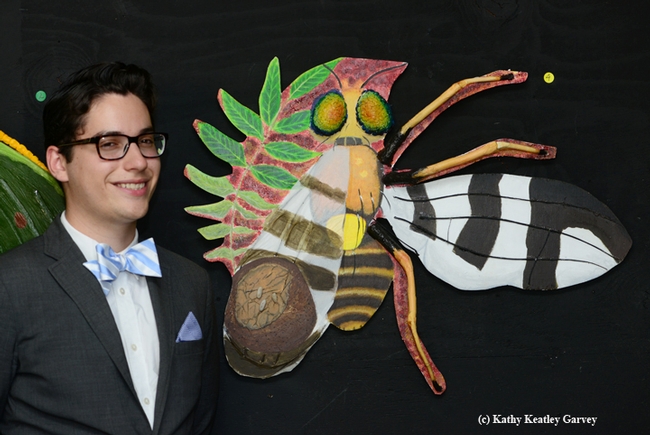 Entomology 01 student Eric Smith, majoring in biochemistry, titled his work on the walnut husk fly, 