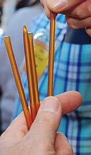 These honey sticks contain wildflower honey. (Photo by Kathy Keatley Garvey)