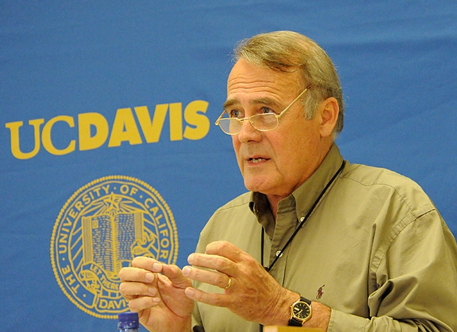 James R. Carey, who joined the UC Davis faculty in 1980, is the recipient of the Entomological Society of America's 2015 Distinguished Distinguished Achievement in Teaching Award. (Photo by Kathy Keatley Garvey)