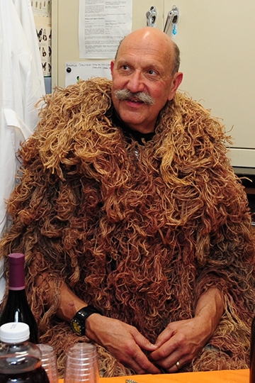 Forensic entomologist Bob Kimsey of the UC Davis Department of Entomology and Nematology faculty. in his grille suit.  (Photo by Kathy Keatley Garvey)