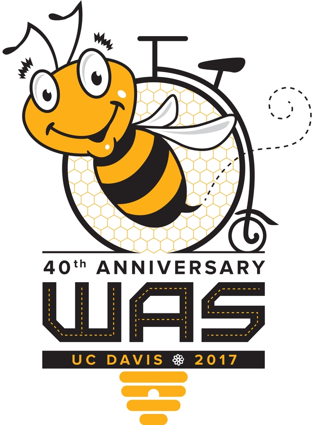 This is the t-shirt design, the work of UC Davis artist Steve Dana. It is available online on the WAS conference site. (Photo by Kathy Keatley Garvey)