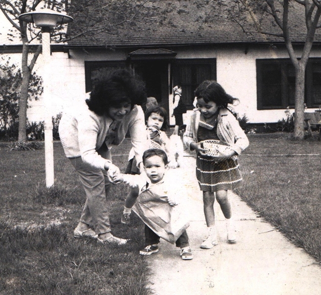 In this childhood photo, Elvira holds the hand of her mother, Lilia Galvan of Dixon. Elvira's siblings Virginia 