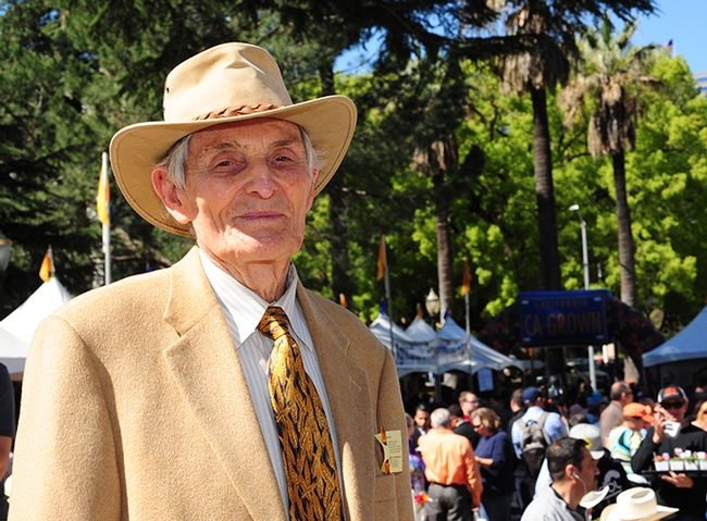 Agriculture icon Richard Rominger attending the 2015 California Agriculture Day at the state capitol. He served as Gov. Jerry Brown's California Secretary of Agriculture, and as President Bill Clinton's Deputy Secretary of Agriculture. (Photo by Kathy Keatley Garvey)