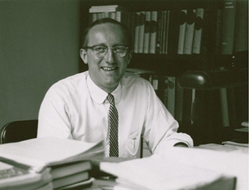 Eric Conn, in his office in Briggs Hall.