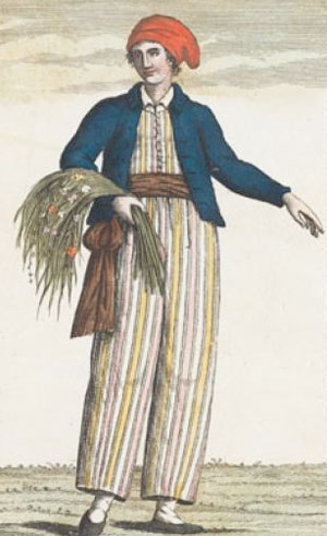 This is a drawing of botanist Jeanne Baret, (1740-1807). (Wikipedia image)