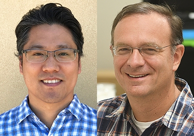 Co-editors-in-chief of the journal Insect Systematics and Diversity are Jason Bond (right) of UC Davis and Hojun Song of Texas A&M. (ESA News Release)